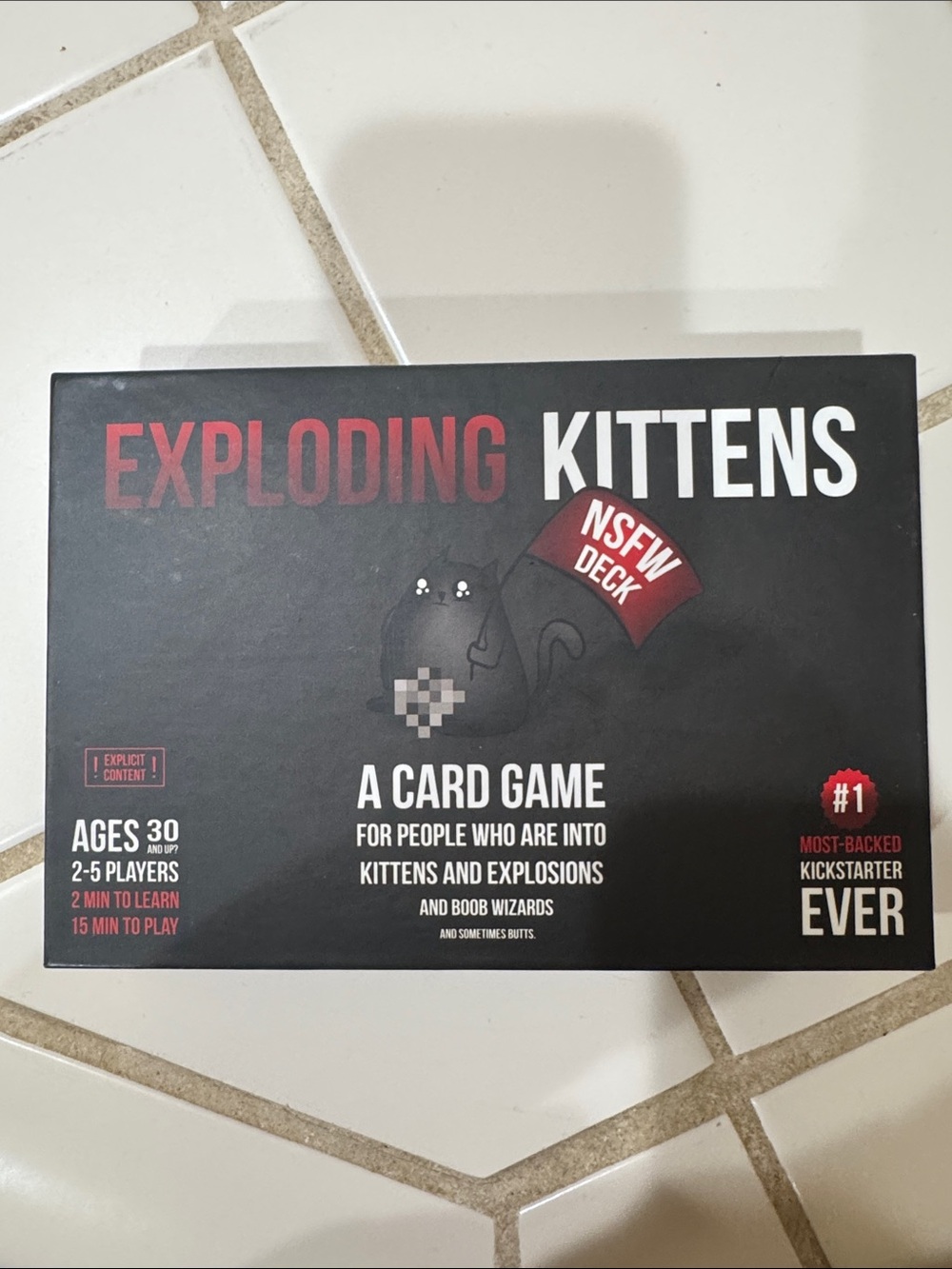 Exploding Kittens NSFW Card Game - Black Edition